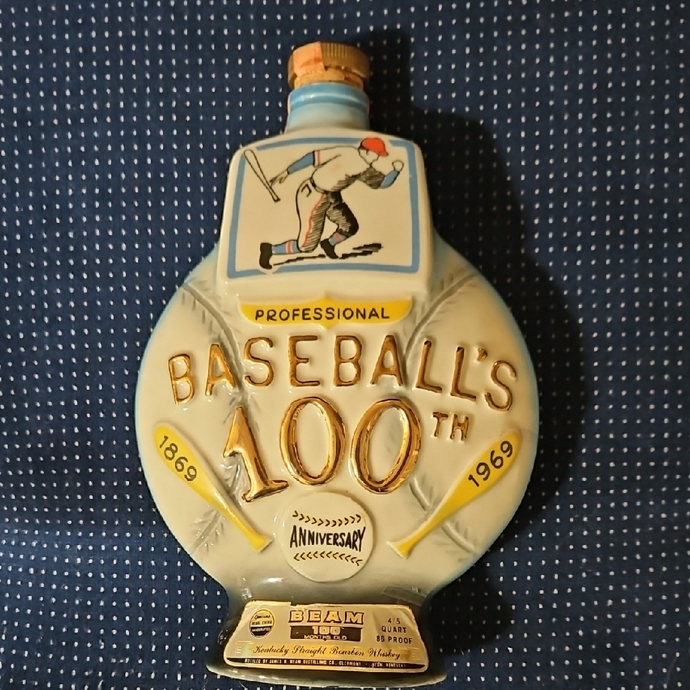 Baseball's 100th Anniversary Beam Decanter Vintage